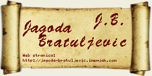Jagoda Bratuljević vizit kartica